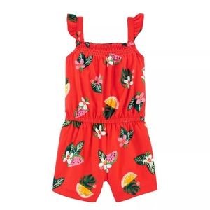 Carter's Baby Girl Fruit Flutter Jersey Romper